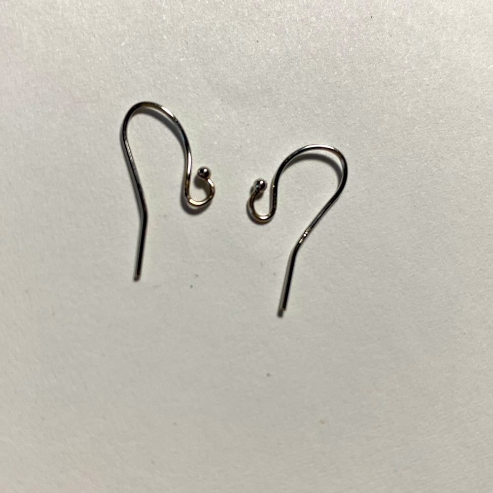 14k Solid White Gold Interchangeable Lever Back E… - image 2